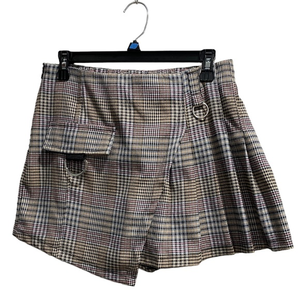 CALI‎ 1850 Los Angeles Multicolor Plaid Junior Skort Size Medium, EUC